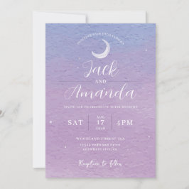 Romántica luz de la luna Invitaciones a la boda ac