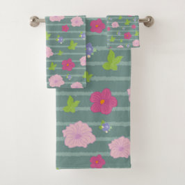 Romántica Moda Colorida Patrón floral Baño de moda