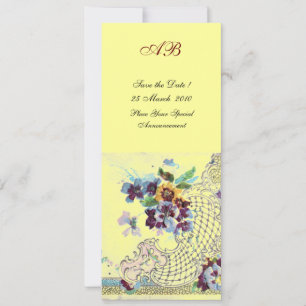 ROMÁNTICA Programa de Boda Floral Azul Amarillo