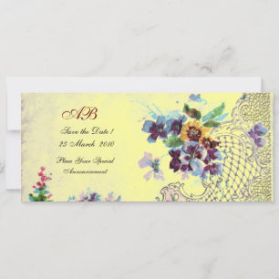 ROMÁNTICA Programa de Boda Floral Azul Amarillo