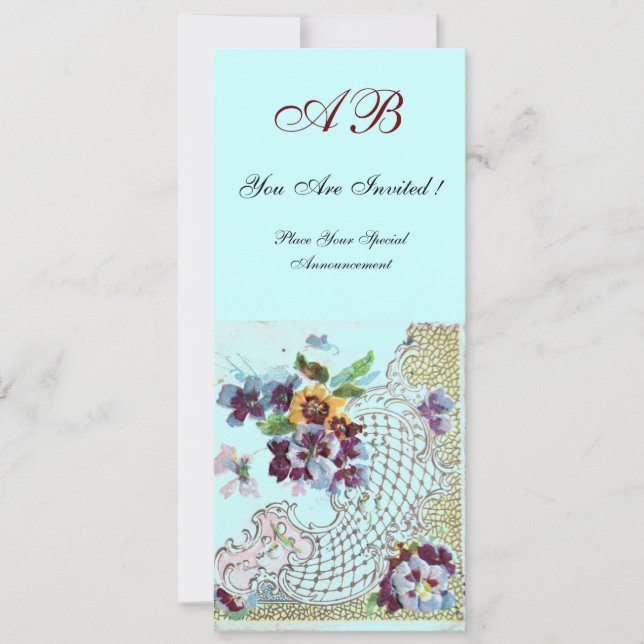 ROMÁNTICA Programa de Boda Floral Rosa Turquesa Az (Anverso)