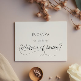 Romántica ¿serás mi dama de honor tarjeta
