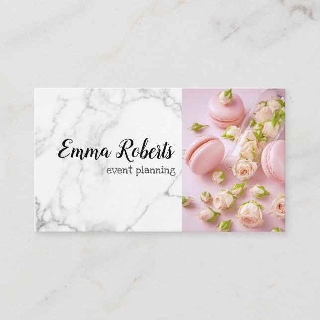 Romántica tarjeta de Rosa Rústica de negocios rosa (Anverso)