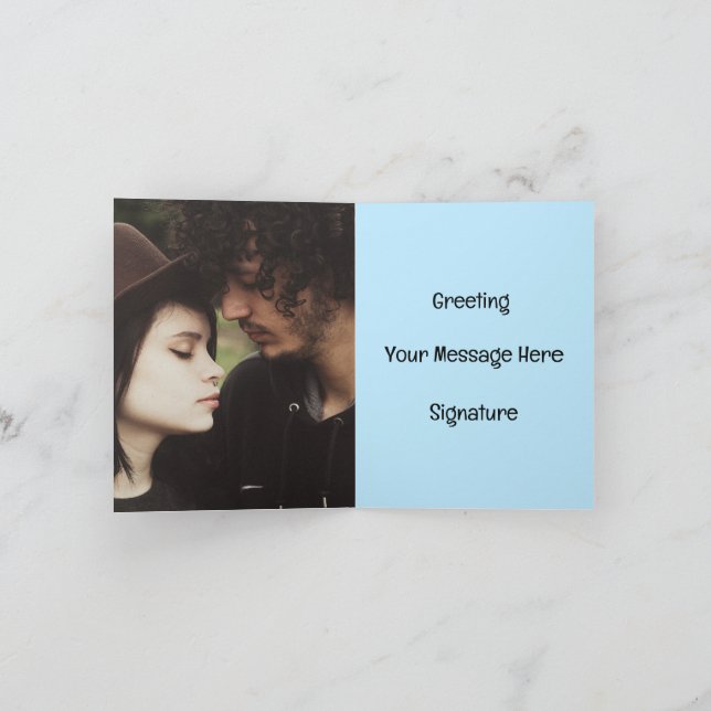 Romántica tarjeta de San Valentín foto personaliza (Interior)