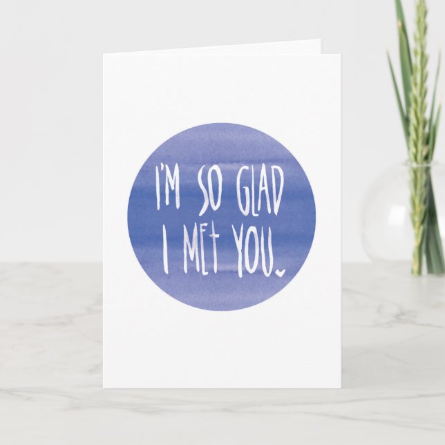 Romántica tarjeta de San Valentín - Me alegra much (Anverso)