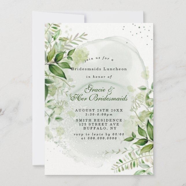 Romántica vegetación Novias Blancas invitan al alm (Anverso)