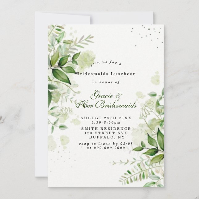 Romántica vegetación Novias Blancas invitan al alm (Anverso)