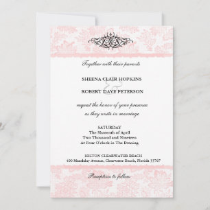 Romántica y encantadora invitación a la boda de en