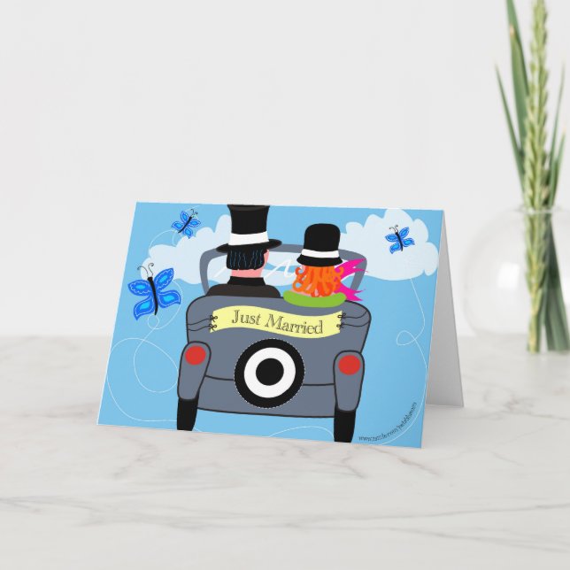 ¡Romántico, aléjate! Regalo de boda o tarjeta de a (Anverso)