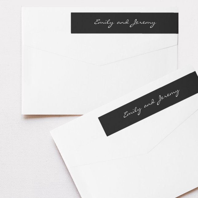 Romántico Boda de caligrafía moderna de blanco neg (Subido por el creador)