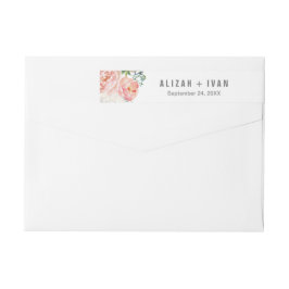 Romántico Boda de flores de peón envuelta en etiqu