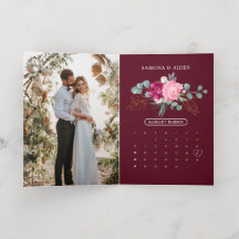 Romántico Burgundy Blush Rosa Floral Guardar la Fe