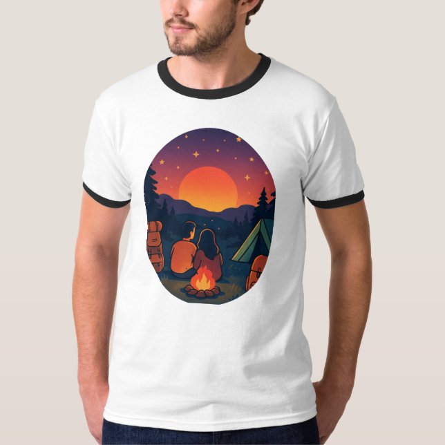Romántico Camping Sunset - Camiseta (Anverso)