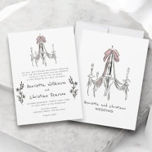 Romántico candelabro rosa beis formal boda