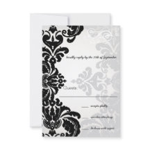 Romántico Damask Shadows Damask Wedding RSVP