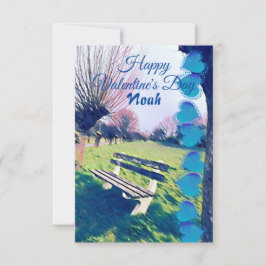 Romántico Día de San Valentín Heart Garden Bench P