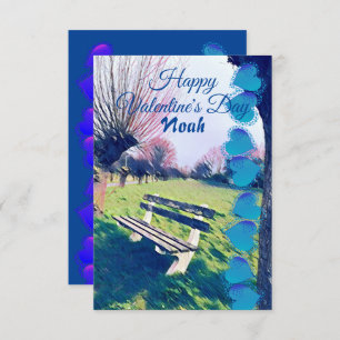 Romántico Día de San Valentín Heart Garden Bench P