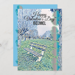 Romántico Día de San Valentín Heart Garden Bench P