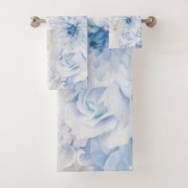 Romántico Elegante Azul Floral Pintado