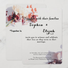 Romántico Elegante Invitación a la Boda Floral