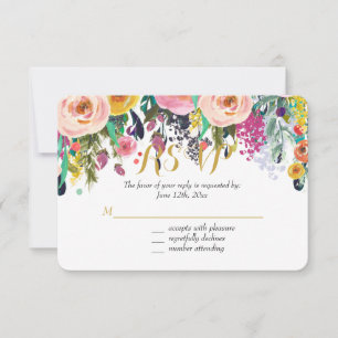 Romántico Floral Garden Watercolor RSVP