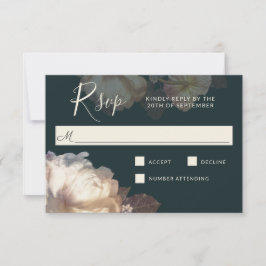 Romántico florecimiento Elegante Boda Floral RSVP
