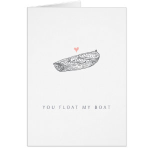 Romántico - Flotas Mi Barco Tarjeta de saludo de