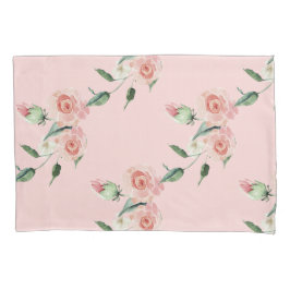 Romántico Funda de Pillow de Garlands Rosa