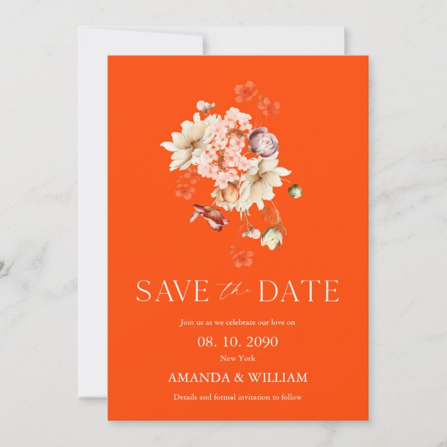 Romántico Guardar la tarjeta de fecha (Anverso)