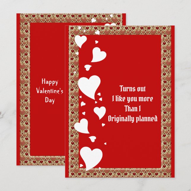 Romántico Hearts Boyfriend Personalizado Valentine (Anverso / Reverso)