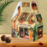 Romántico Italiano Gracias Caja De Favor<br><div class="desc">Elegante caja de favores con un romántico escenario italiano con un hotel y un restaurante. Hermoso para cualquier celebración al estilo italiano o mediterráneo o para un restaurante o panadería. Pintura original de arte fino de ©Anne Vis.</div>