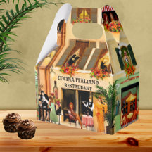 Romántico Italiano Gracias Caja De Favor