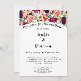 Romántico Jardín Ensayo Floral Invitación a la cen