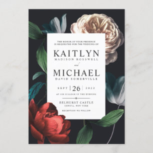 Romántico Juego de Invitación a la Boda Botánica N