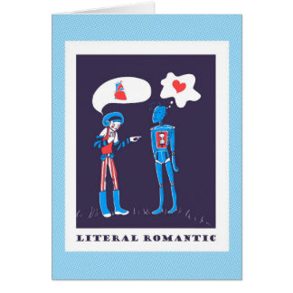 Romántico literal - amor del robot en binario