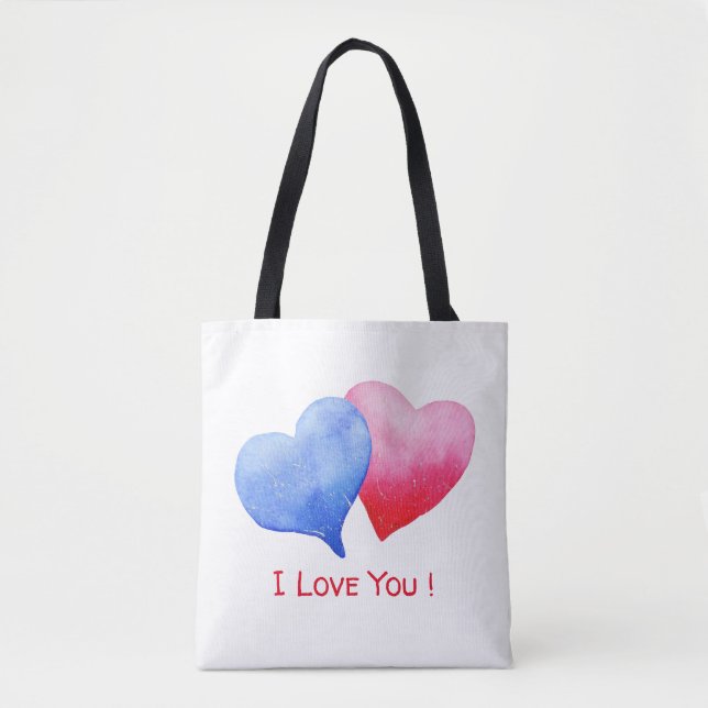 Romántico minimalista Te Amo Bolsa Tote (Anverso)