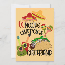 Romántico Nacho Tu Promedio Tarjeta de Novia