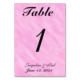 Romántico Número de Mesa de Boda Rosa Claro