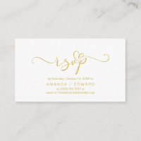 Romántico, Oro, Invitación RSVP, responder