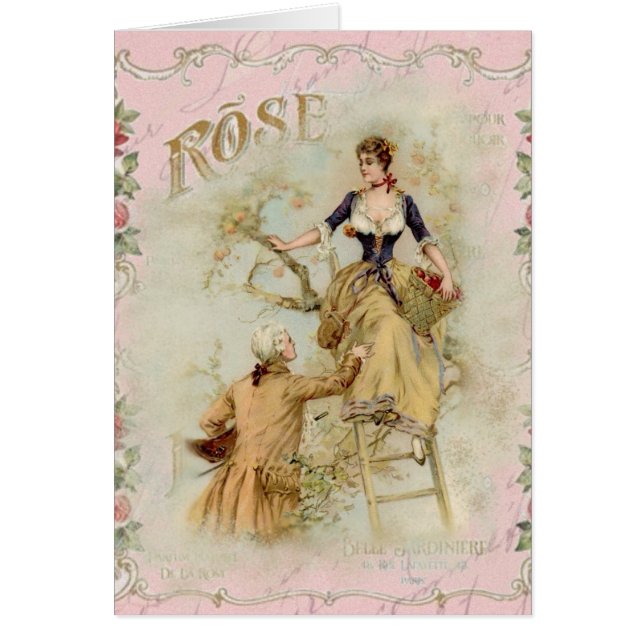 Romántico París Amantes del shabbychic rosa (Frente)