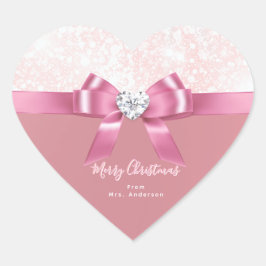 Romántico Pegatina de Navidad con copas de nieve p