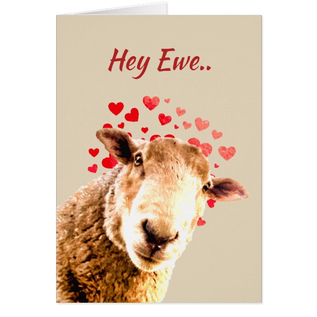 Romántico Pun Love Ewe Funny Sheep Animal Humor (Frente)