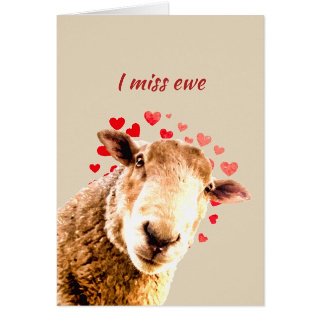 Romántico Pun Love Ewe Funny Sheep Animal Humor (Frente)