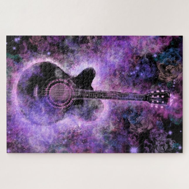 Romántico regalo de rompecabezas musicales de guit (Horizontal)