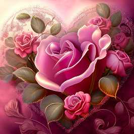 Romántico rompecabezas rosa rosa
