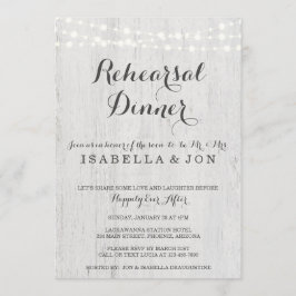 Romántico rústico de la invitación el | de la cena