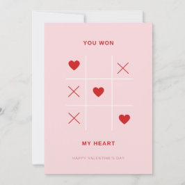 Romántico Tú Ganaste Mi Corazón Tarjeta del Día de