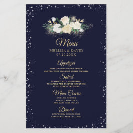Romántico Winter Wonderland Boda Menu