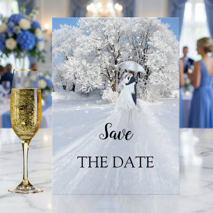 Romántico Winter Wonderland Guardar la tarjeta de