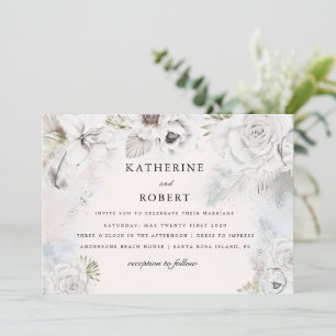 Romántico y elegante Invitación a la boda floral
